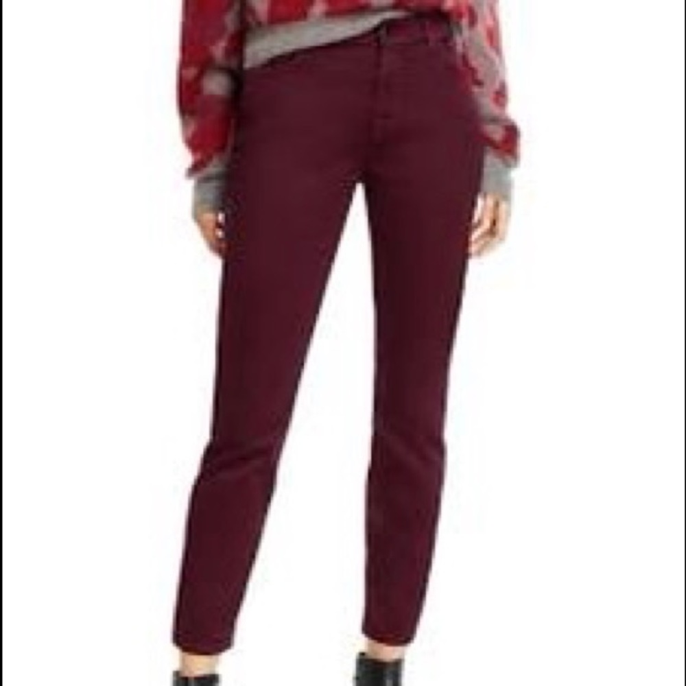 7 for All Mankind Burgundy Skinny Pants